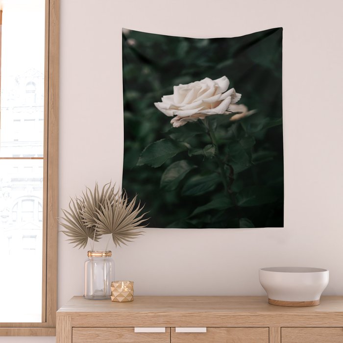 White Rose Wall Tapestry Gallery Image 2