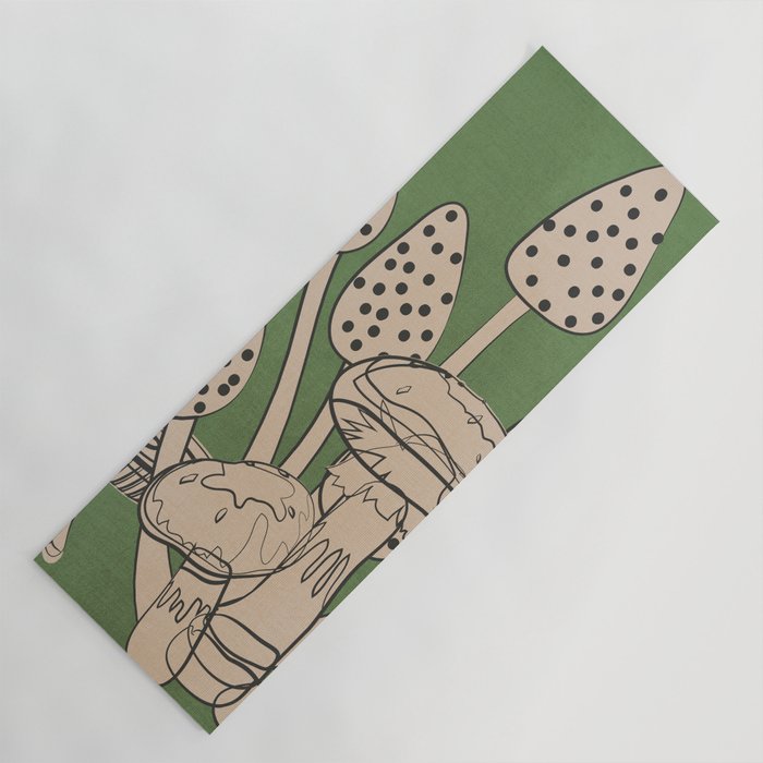 Abstract Mushrooms 4 Yoga Mat Gallery Image 1