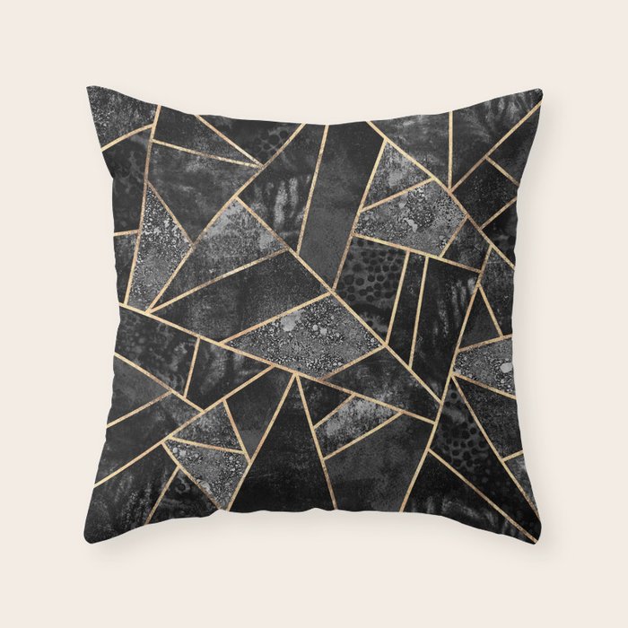 Black Stone 2 Throw Pillow Gallery Image 6