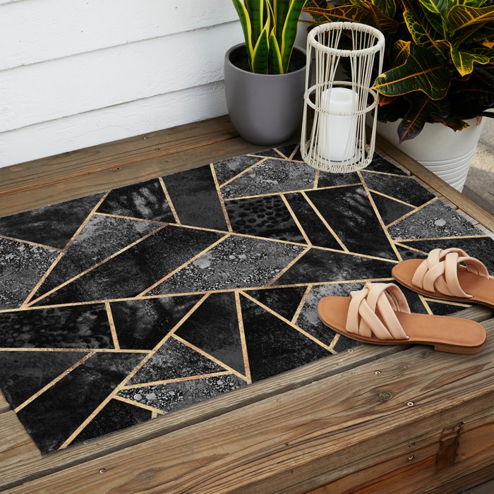 Black Stone 2 Outdoor Rug Gallery Image 2