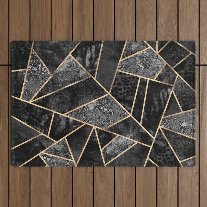 Black Stone 2 Outdoor Rug Gallery Image 1