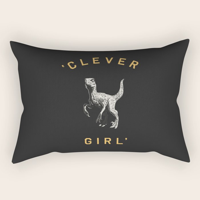 Clever Girl (Dark) Rectangular Pillow Gallery Image 1