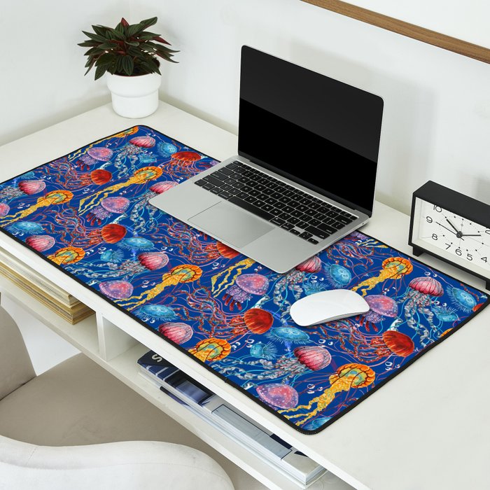 Jellyfish Collection - blue Desk Mat Gallery Image 2