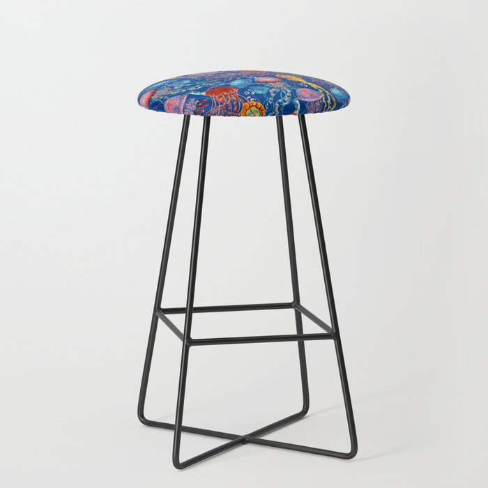 Jellyfish Collection - blue Stool Gallery Image 1