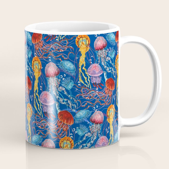 Jellyfish Collection - blue Coffee Mug Gallery Image 1