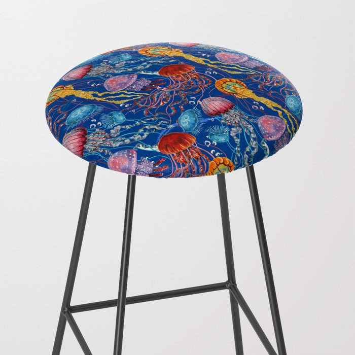 Jellyfish Collection - blue Stool Gallery Image 2