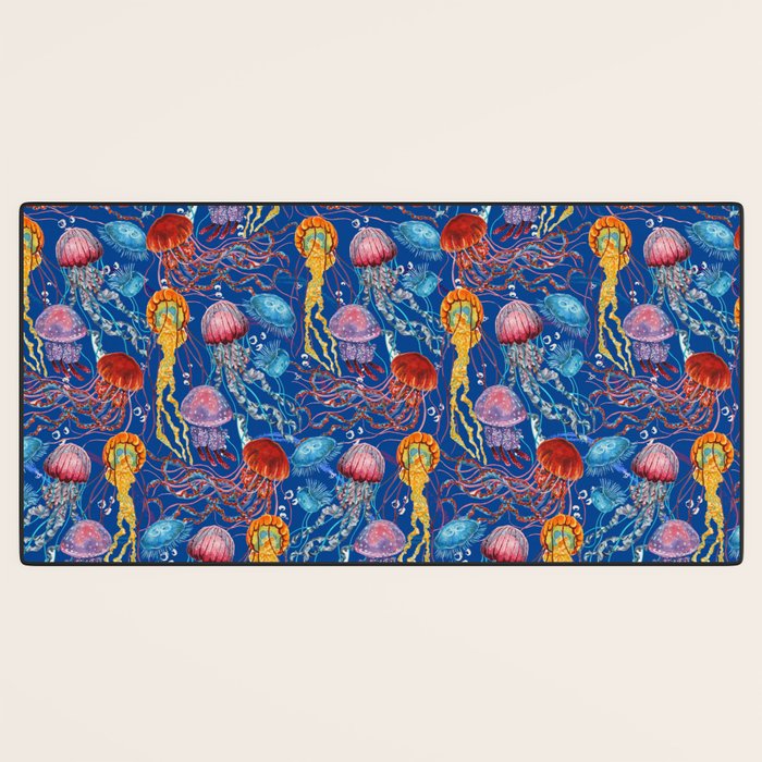 Jellyfish Collection - blue Desk Mat Gallery Image 3