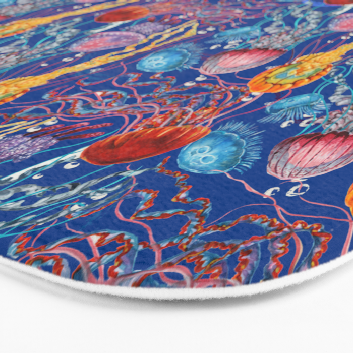 Jellyfish Collection - blue Bath Mat Gallery Image 3