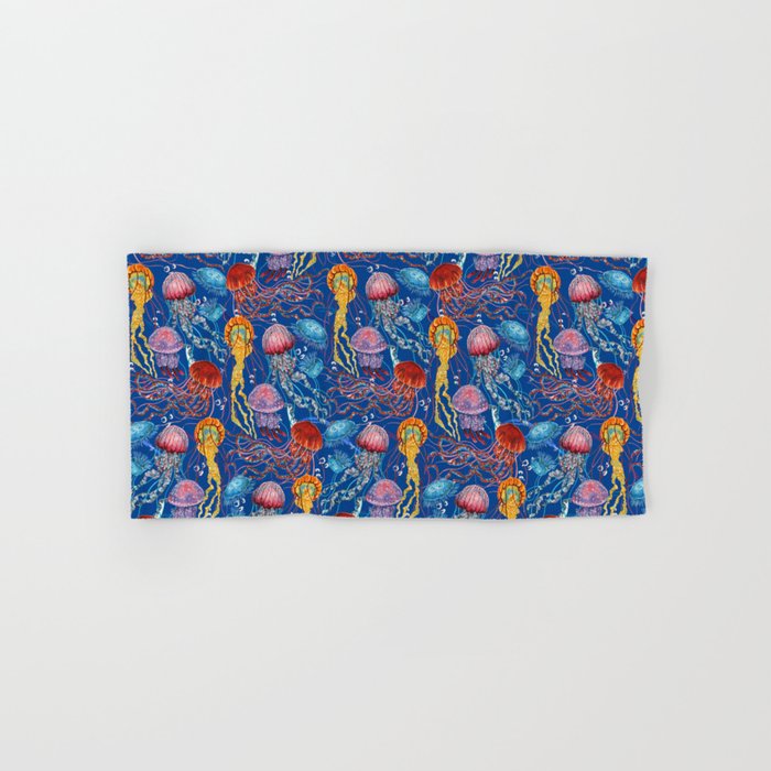 Jellyfish Collection - blue Bath Towel Gallery Image 1