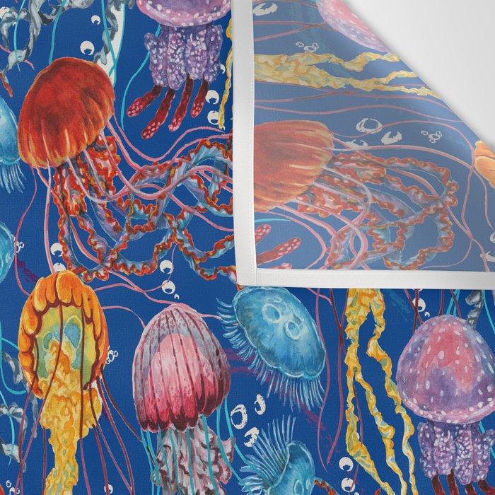 Jellyfish Collection - blue Wall Tapestry Gallery Image 3