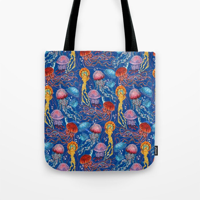 Jellyfish Collection - blue Tote Bag Gallery Image 1