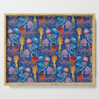 Jellyfish Collection - blue Serving Tray Gallery Image 1