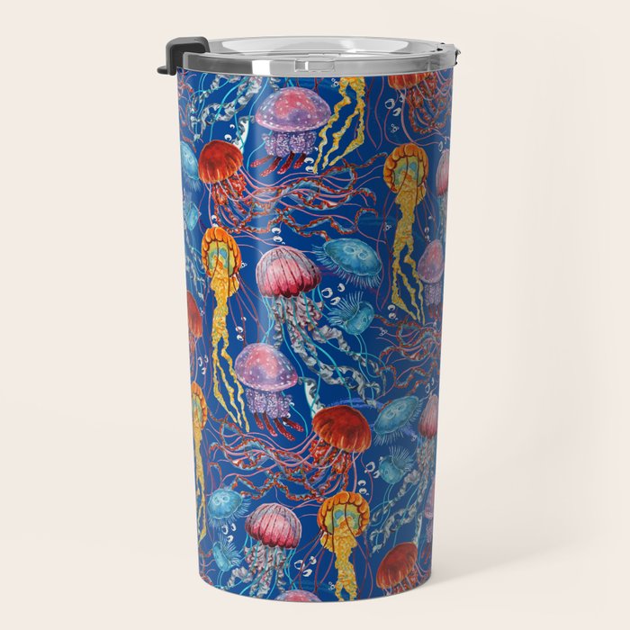 Jellyfish Collection - blue Travel Mug Gallery Image 3