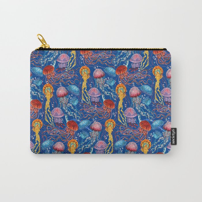 Jellyfish Collection - blue Carry All Pouch Gallery Image 1