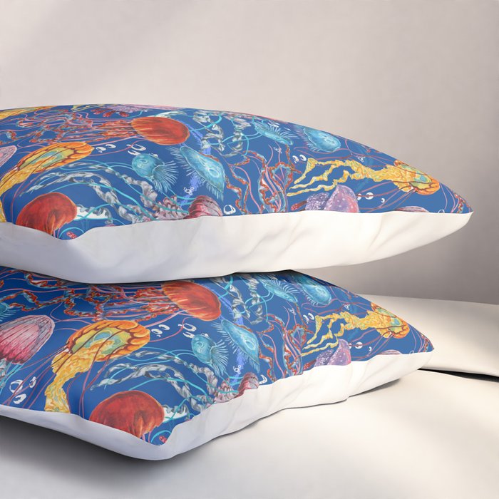 Jellyfish Collection - blue Pillow Sham Gallery Image 3