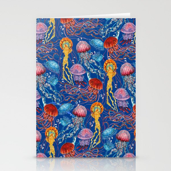 Jellyfish Collection - blue Stationery Card Gallery Image 2