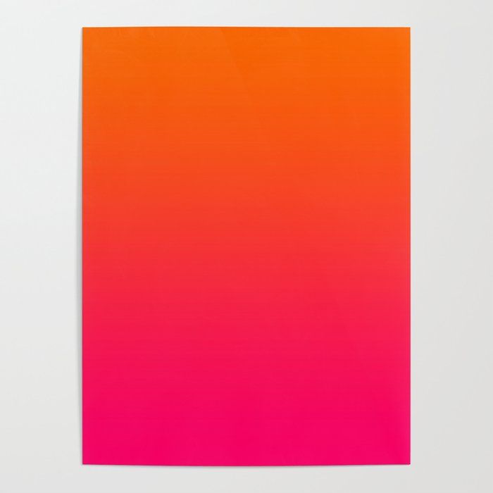 Bright Orange and Pink Gradient Poster Gallery Image 4