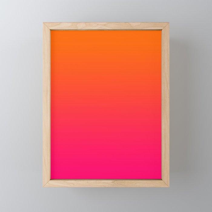 Bright Orange and Pink Gradient Mini Art Print