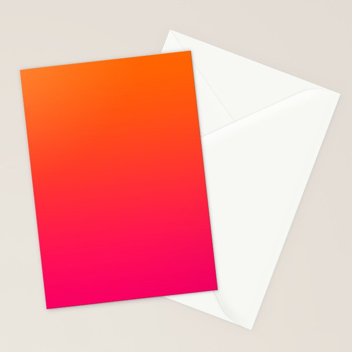 Bright Orange and Pink Gradient Stationery Card Gallery Image 2