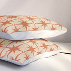 Midcentury Modern Atomic Starburst Pattern Mid Mod Burnt Orange and Beige Pillow Sham Gallery Image 3