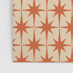 Midcentury Modern Atomic Starburst Pattern Mid Mod Burnt Orange and Beige Poster Gallery Image 3