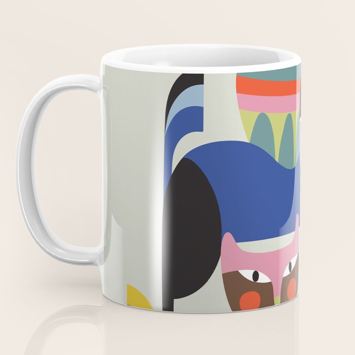 Mid Century Modern Retro Cats Coffee Mug Gallery Image 3