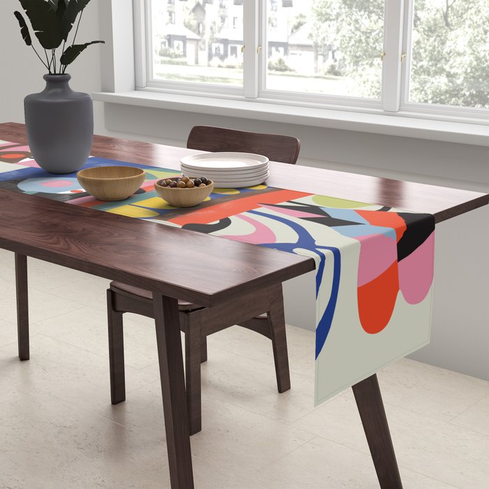 Mid Century Modern Retro Cats Table Runner Gallery Image 2