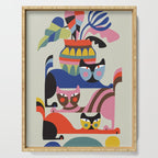 Mid Century Modern Retro Cats Serving Tray Gallery Image 1