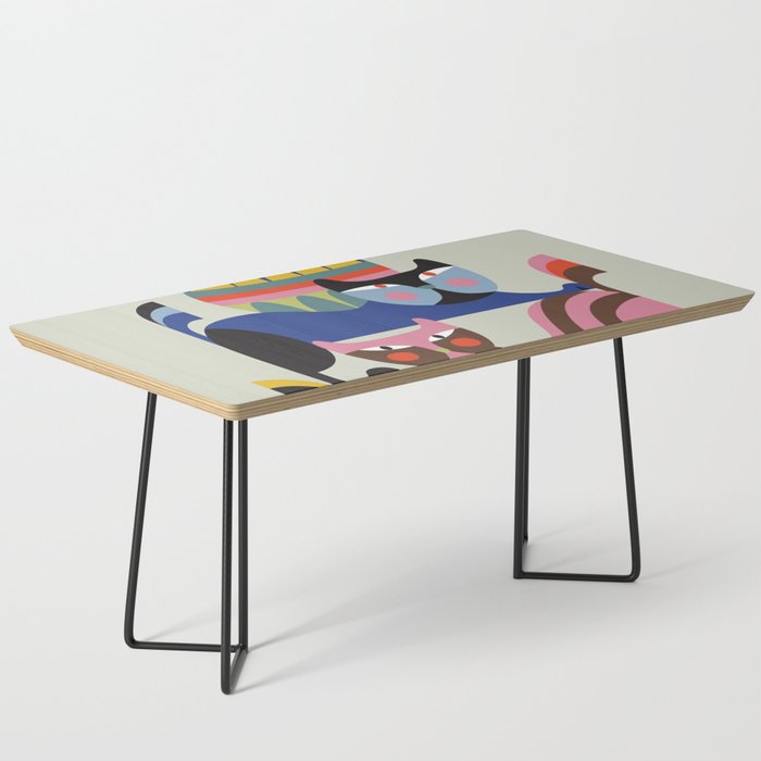 Mid Century Modern Retro Cats Coffee Table Gallery Image 1