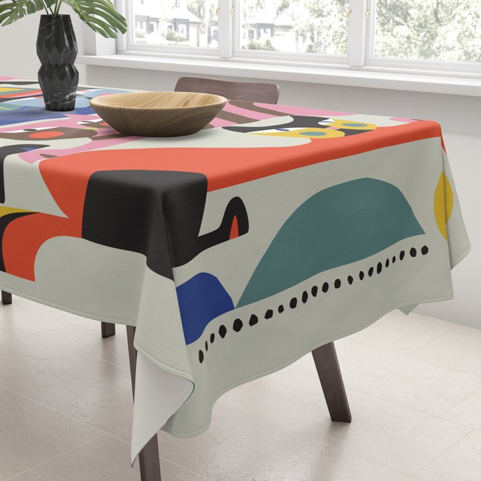 Mid Century Modern Retro Cats Tablecloth Gallery Image 3