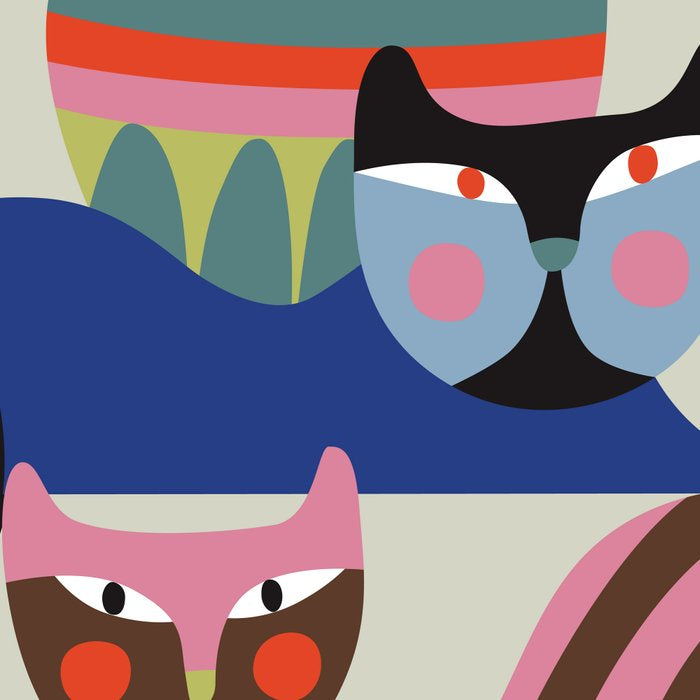 Mid Century Modern Retro Cats Coffee Mug Gallery Image 2