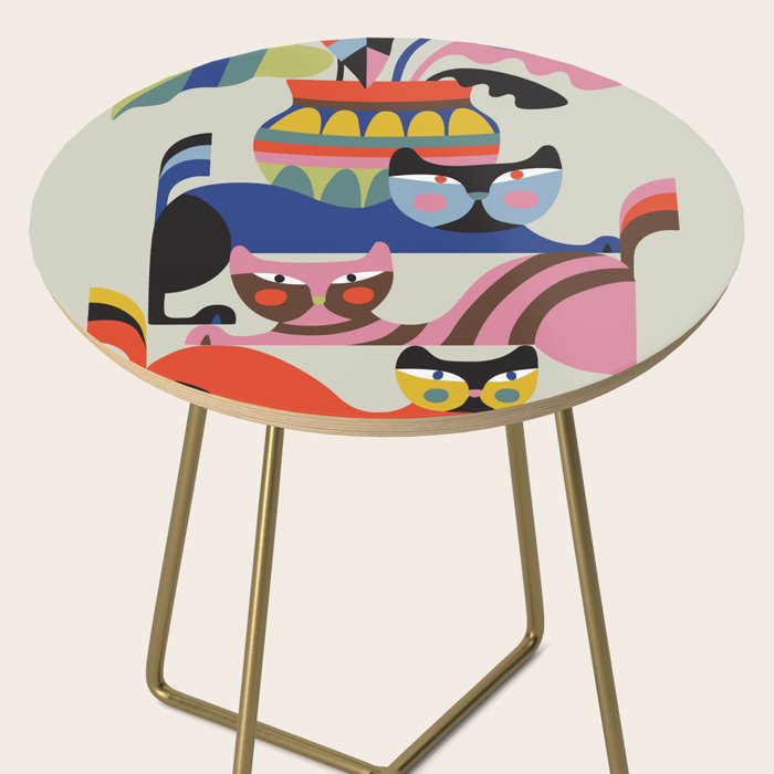 Mid Century Modern Retro Cats Side Table Gallery Image 2