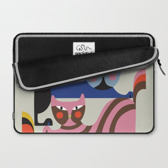 Mid Century Modern Retro Cats Laptop Sleeve Gallery Image 2