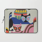 Mid Century Modern Retro Cats Laptop Sleeve Gallery Image 1