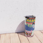 Mid Century Modern Retro Cats Travel Mug Gallery Image 4