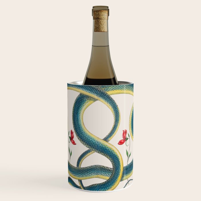 Albertus Seba Snakes Flowers Engraving Wine Chiller Gallery Image 1