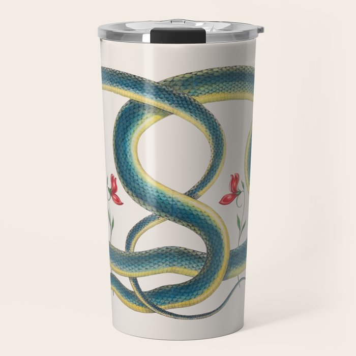 Albertus Seba Snakes Flowers Engraving Travel Mug Gallery Image 1