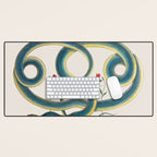 Albertus Seba Snakes Flowers Engraving Desk Mat Gallery Image 1