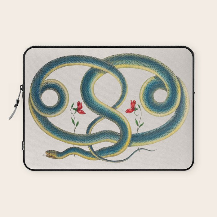 Albertus Seba Snakes Flowers Engraving Laptop Sleeve Gallery Image 1
