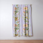 Butterfly Purple Garden Window Curtain Gallery Image 3