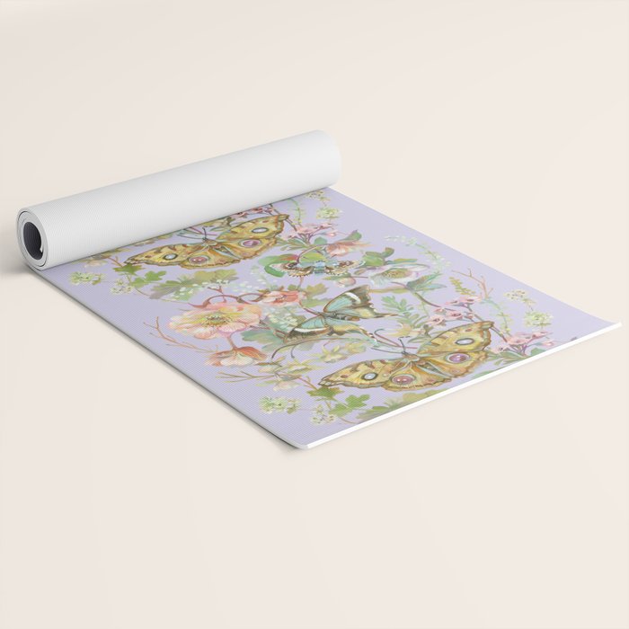 Butterfly Purple Garden Yoga Mat Gallery Image 2