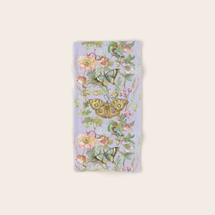 Butterfly Purple Garden Bath Towel Gallery Image 1