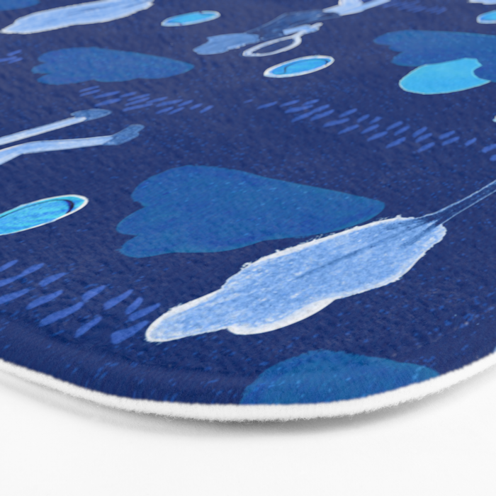 Let's Play Tennis in Navy Blue Bath Mat Gallery Image 3