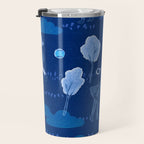 Let's Play Tennis in Navy Blue Travel Mug Gallery Image 3