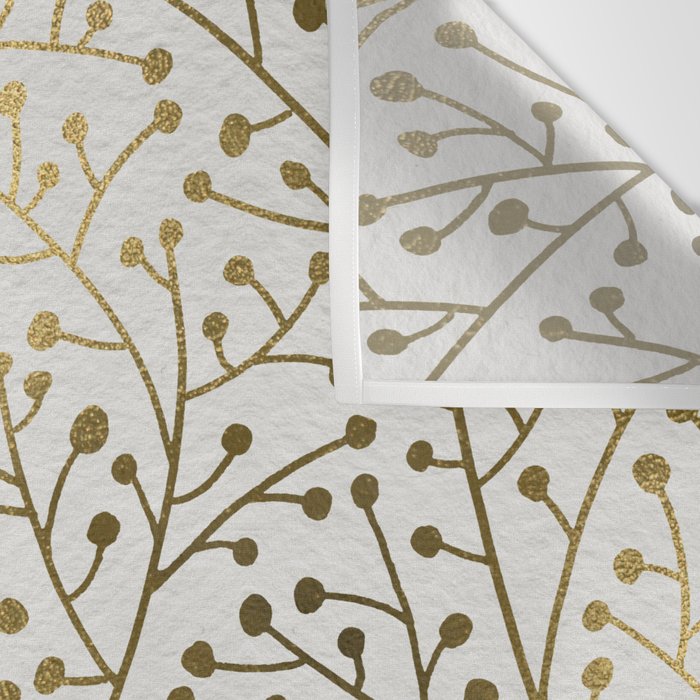 Gold Berry Branches Wall Tapestry Gallery Image 3