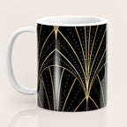 Art Deco Waterfalls // Black Luxe Coffee Mug Gallery Image 3