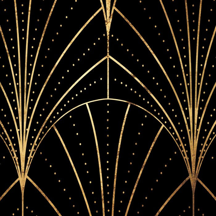 Art Deco Waterfalls // Black Luxe Coffee Mug Gallery Image 2