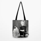 Smoking Boy with Chicken black and white photograph - photography - photographs Tote Bag Gallery Image 2