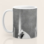Smoking Boy with Chicken black and white photograph - photography - photographs Coffee Mug Gallery Image 3