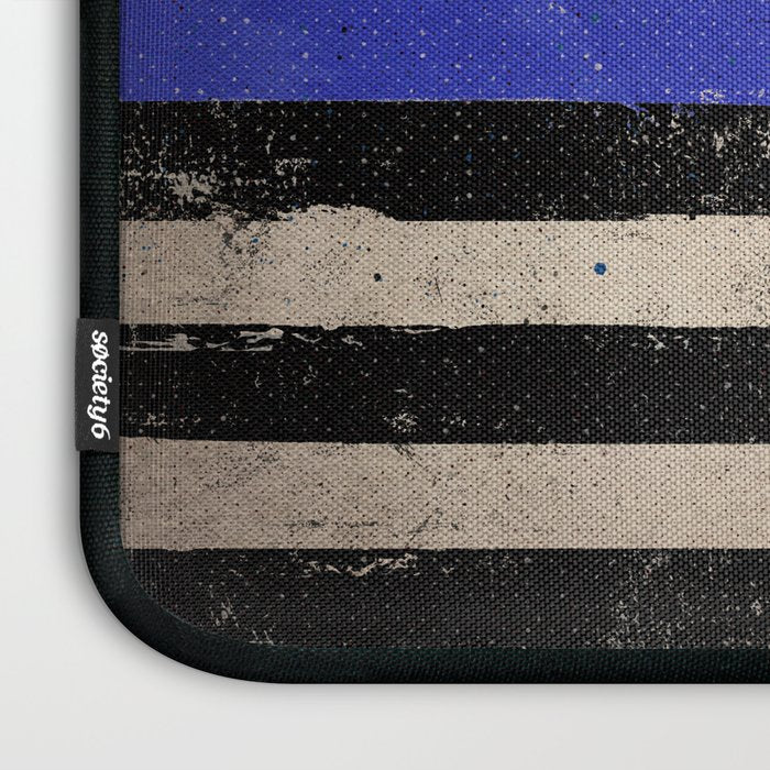 Thin Blue Line Police Flag First Responder USA Hero Laptop Sleeve Gallery Image 3